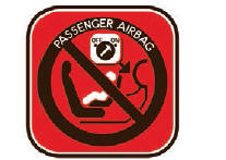 Airbag do passageiro desligado